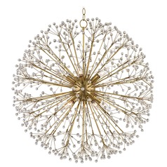 Dunkirk Crystal Pendant in Aged Brass by Hudson Valley Lighting