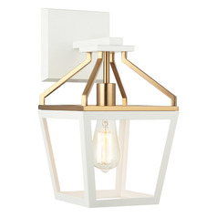 Matteo Lighting Mavonshire White & Aged Gold Brass Sconce