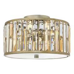 Gemma Medium Flush Mount in Silver Leaf by Fredrick Ramond
