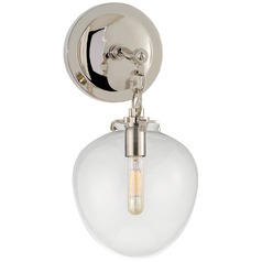 Thomas OBrien Katie Acorn Sconce in Polished Nickel by Visual Comfort Signature