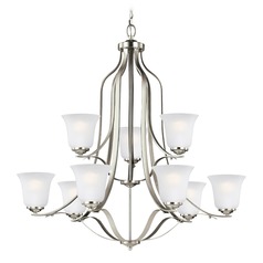 Emmons Brushed Nickel Chandelier by Generation Lighting