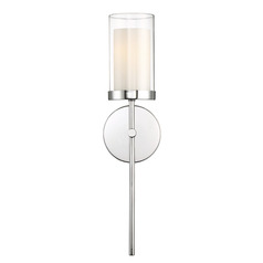 20-Inch High Wall Sconce in Chrome by Meridian