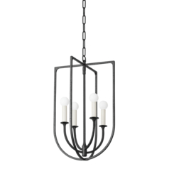Kael 4-Light Pendant in Black Iron by Troy Lighting
