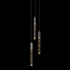 Trinity Polished Chrome LED Multi-Light Pendant by Sonneman Lighting
