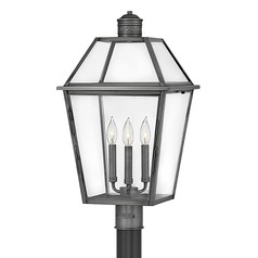 Nouvelle Medium Post Lantern in Blackened Brass by Hinkley Lighting