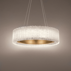 Rhiannon 28-Inch LED Crystal Pendant in Aged Brass by Modern Forms