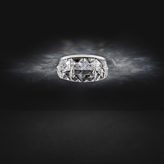 Xeo 4-Inch LED Crystal Recessed Light in Chrome by Schonbek Beyond