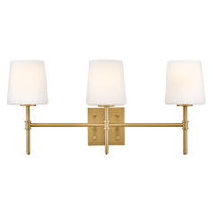 Hinkley Saunders Lacquered Brass LED Bathroom Light