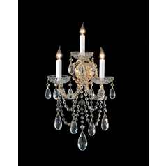 Maria Theresa Crystal Sconce Wall Light in Gold by Crystorama Lighting