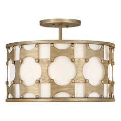 Carter 17-Inch Burnished Gold Semi-Flush Mount by Hinkley Lighting