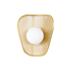 Marta 10-Inch High Sconce in Aged Brass by Mitzi by Hudson Valley