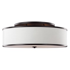 Lennon Large Semi-Flush Mount in Bronze by Visual Comfort Studio
