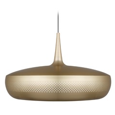 UMAGE Brushed Brass / Black Pendant Light with Brushed Brass Metal Shade