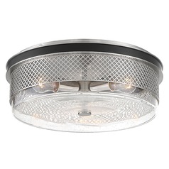 Cole's Crossing Coal with Brushed Nickel Flush Mount by Minka Lavery