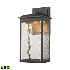 Elk Lighting Newcastle Textured Matte Black LED Outdoor Wall Light
