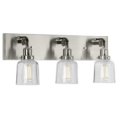 Rushton Brushed Nickel 3-Light Bathroom Light by Progress Lighting