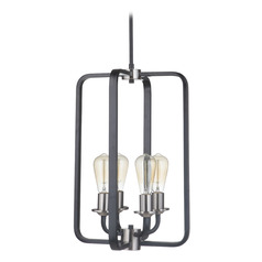 Randolph Flat Black & Brushed Polished Nickel Pendant by Craftmade Lighting