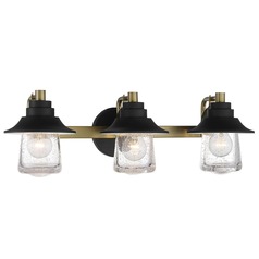 Westfield Manor Sand Coal with Soft Brass Bathroom Light by Minka Lavery