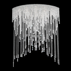 Schonbek Worldwide Lighting Chantant Polished Stainless Steel Flushmount Light