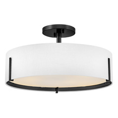 Hinkley Halle Black LED Semi-Flushmount Light