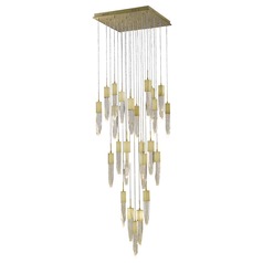 Aspen 25-Light Brushed Brass LED Multi-Light Pendant by Avenue Lighting