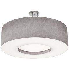 Afx Lighting Montclair Satin Nickel Semi-Flushmount Light