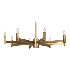 Delany 8-Light Chandelier in Antique Brass by Robert Abbey