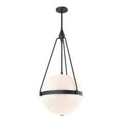 Alora Lighting Harmony Matte Black Pendant Light with Globe Shade
