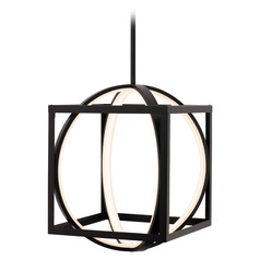 Geometrix 27-Inch LED Pendant in Black by WAC Lighting
