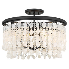 Shimmering Elegance 4-Light Semi-Flush in Sand Coal by Minka Lavery