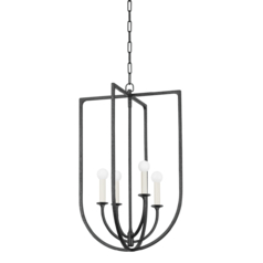 Kael 4-Light Pendant in Black Iron by Troy Lighting