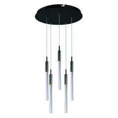 Scepter 5-Light LED Pendant in Black Chrome by ET2 Lighting