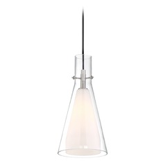 Taper Brushed Nickel Pendant by George Kovacs