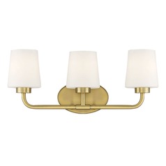 Capra 22-Inch Warm Brass Bathroom Light by Savoy House
