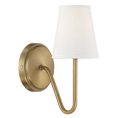 11.25-Inch Wall Sconce in Natural Brass by Meridian