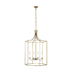Alexa Hampton 37-Inch Bantry House Antique Gild Pendant by Visual Comfort Studio
