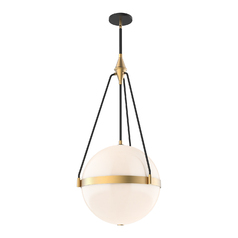 Alora Lighting Harmony Brushed Gold Pendant Light with Globe Shade
