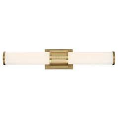 Caper Brushed Brass LED Bathroom Light by Nuvo Lighting