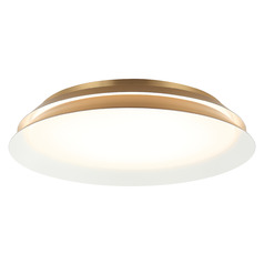 Matteo Lighting Dahlia Aged Gold Brass LED Flushmount Light