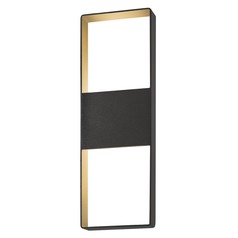 Frames Textured Bronze LED Outdoor Wall Light by Sonneman Lighting
