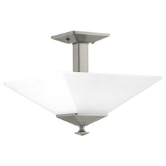 Clifton Heights Brushed Nickel Semi-Flush Mount by Progress Lighting