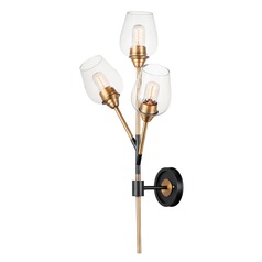Savvy Antique Brass & Black Sconce by Maxim Lighting