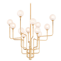 Corbett Lighting Onyx Vintage Gold Leaf LED Chandelier