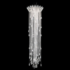 Schonbek Worldwide Lighting Trilliane Strands Polished Stainless Steel Pendant Light