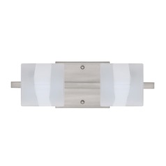 Besa Lighting Paolo Frosted Glass Satin Nickel LED Bathroom Light