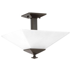 Clifton Heights Antique Bronze Semi-Flush Mount by Progress Lighting