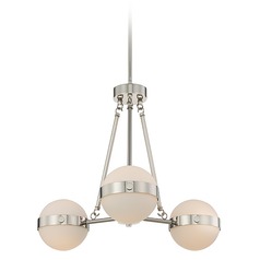 Tacoma 3-Light Chandelier in Polished Nickel by Kalco Lighting