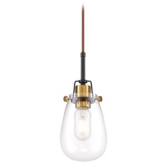 Toleo Black & Vintage Brass Pendant by Nuvo Lighting
