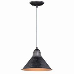 Outland 10-Inch Outdoor Pendant in Aged Iron by Vaxcel Lighting