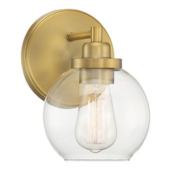 Carson Warm Brass Sconce by Savoy House